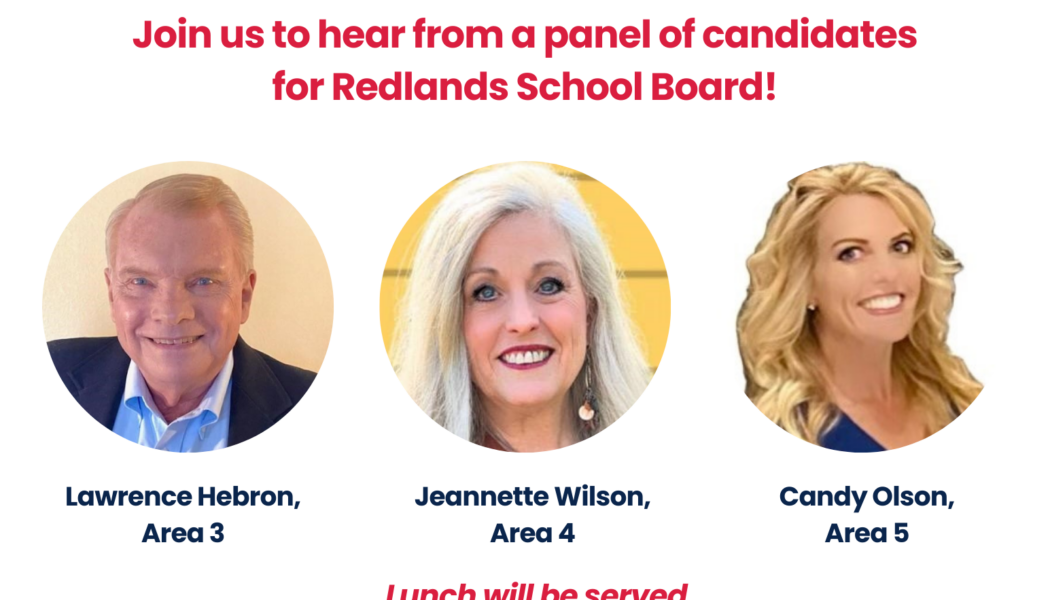 Redlands School Board Candidates in May
